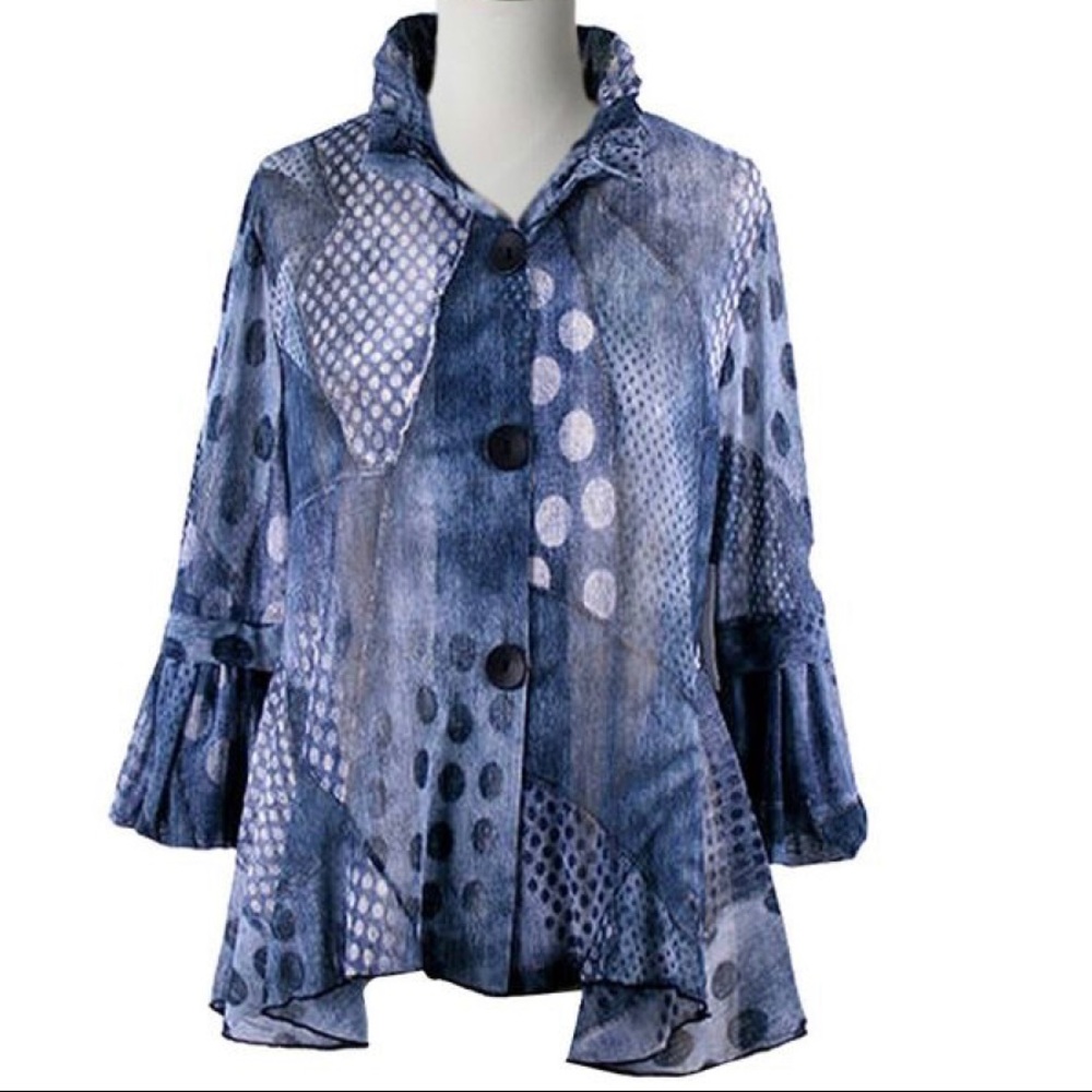 Beautiful sheer button down jacket
